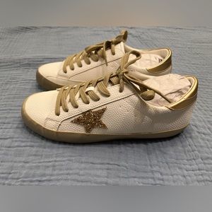 ShuShop - Paula white/gold sneakers